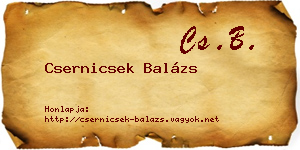 Csernicsek Balázs névjegykártya